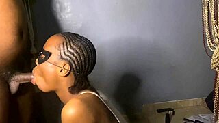 next door ebony neighbor's curvy blowjob earns deep nut reward