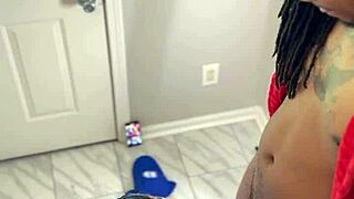 Postal Slut's Wet Ebony Throat Takes BBC Deep and Rough