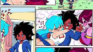 Threeway FNF Comic Group Fuck Links Up Hot Babes for Intense Threesome Action