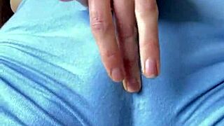 god my wet pussy orgasms hard in gym shorts aussie milf charlotte star toys it up