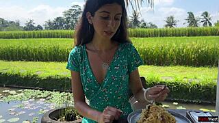 Cumwalk Cafe Pasta Carbonara Dripping Sperm Face Mess!