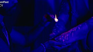 kneel and worship my feet goddess chokes you with deepthroat domination