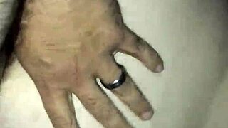 wife bends over for sneaky doggy anal while husband waits outside