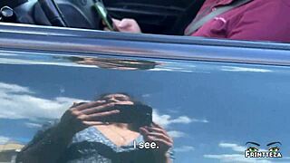 Stepson, ready for stepmom's deepthroat throatpie in the car?