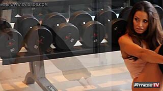 trish stratus fitness shoot on location