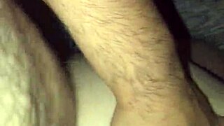 wife bends over for sneaky doggy anal while husband waits outside