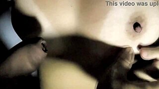 Wife begs cock on nipples for titjob cumshot