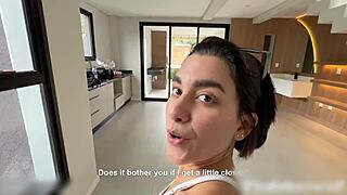 hey delivery guy check out how i shake my huge latina ass to seduce you into pounding my bimbo pussy