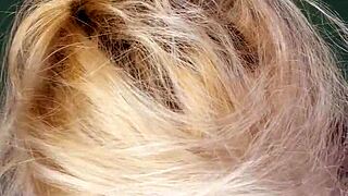 Cuckold sissy bimbo watches femdom fantasy with glasses instructions