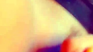 teen babe oils her tight pink pussy for huge cock pounding