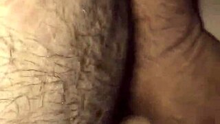 wife bends over for sneaky doggy anal while husband waits outside