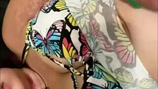 amber soaks panties squirting hard for daddy at work