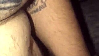wife bends over for sneaky doggy anal while husband waits outside
