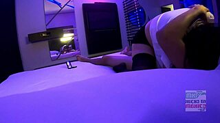 la secretaria cuckold rides big cock in front of her watching husband