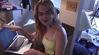 Sage fox bends over for stepdad seth brogan creampie pounding!