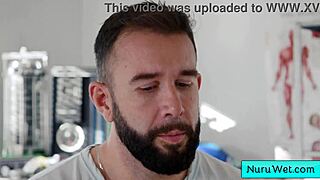 Blondie Teen Masseuse Anna Claire Clouds Drips Wet for Nuru Pound!