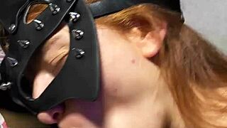 Shiny Pantyhose Naughty Redhead Secretary Seduces Boss with Bent Over Doggystyle Feet Fetish