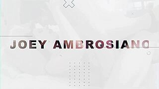 Joey ambrosiano rides cock doggystyle then deepthroats in fishnets