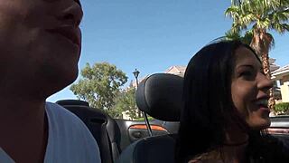 Joey ambrosiano rides cock doggystyle then deepthroats in fishnets