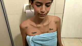 skinny sexy chica milks and sucks huge white cock before hard pounding