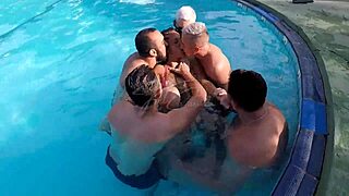 gangbang hits floripa's sluttiest wife with 7 guys raw anal party