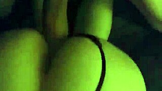 Monster Cock Slams Wife's Tight Pussy Hole in Bent Over Doggystyle Thong Panties Action