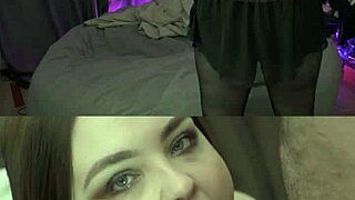 Ever seen a curvy cutie rip clothes in dirty talk double screen tease?