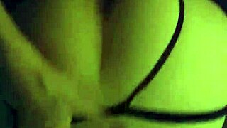 Monster Cock Slams Wife's Tight Pussy Hole in Bent Over Doggystyle Thong Panties Action