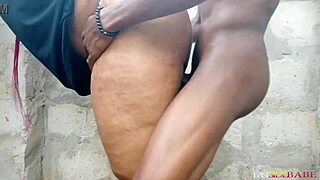 local forest lady moves inside for wet outdoor massage fun