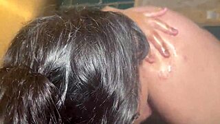 amigas saving water shower turns into wild brazilian fun