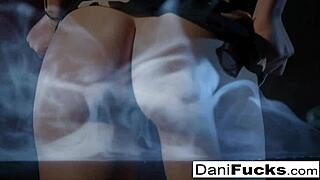 hot gothic vampire dani plays with her big tits and pussy alone