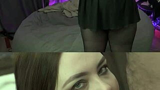 Ever seen a curvy cutie rip clothes in dirty talk double screen tease?