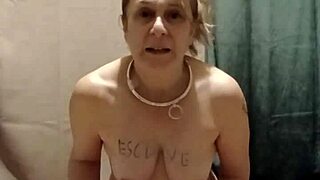 maid slave bound pissed humiliated chained dildo