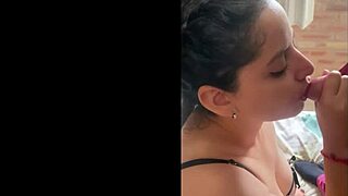 babyluna939 tries new lingerie for intense blowjob and deepthroat in mina clavero