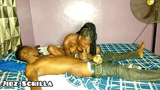 ebony teen 18+ rides jibz scrilla's huge bbc till creampie