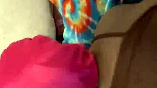 My pregnant ebony girlfriend shares her special creamy moment with me