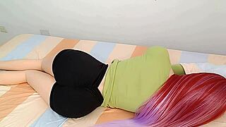 Hot volleyball stepdaughter flirts in sexy thongs by pool every morning