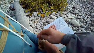 sofie bound against the sea reads book while tied up pov