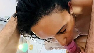 cuckold orders suck off then unloads full facial in red dress