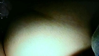 Blindfolded bound mature wife moans from rabbit dildo fucking