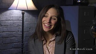 brunette slave bound, choked, anal-fucked and deepthroated hard