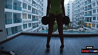 thai gym babe workouts lead to hotel room hardcore pounding right?