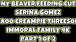 imagine petite serina gomez taking double vaginal pounding from dean and dan in prague bedroom