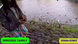 imagine petite serina gomez taking double vaginal pounding from dean and dan in prague bedroom