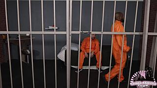 Prison conjugal visit explodes as ebony wife rides huge BBC cucking her man rough