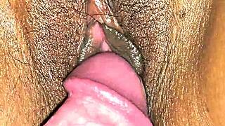 sexy latina milf wet pussy creampie closeup