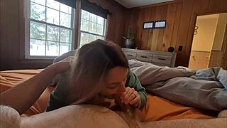 Blonde Housewife's Creampie Doggystyle Interrupted by Family Dog on Sextape!