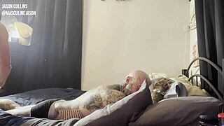 chubby maximus pounds tattooed guy bareback nonstop