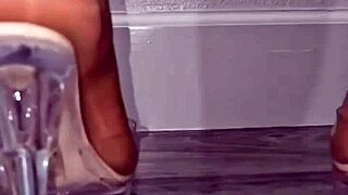 wanna see this cute cocktease in heels and pantyhose play with small cock?