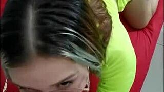 Neighbor Slut Rides My Cock While Husband Watches Outside